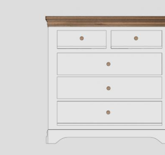 白色五斗橱SU模型下载_sketchup草图大师SKP模型