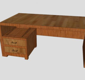 桃花心木抽屉柜SU模型下载_sketchup草图大师SKP模型