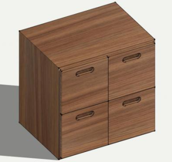 无印良品堆叠抽屉胡桃木斗柜SU模型下载_sketchup草图大师SKP模型