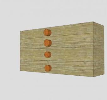 简单的客厅抽屉柜SU模型下载_sketchup草图大师SKP模型