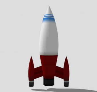 火箭船玩具SU模型下载_sketchup草图大师SKP模型