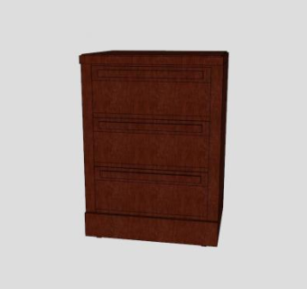 红木抽屉柜SU模型下载_sketchup草图大师SKP模型