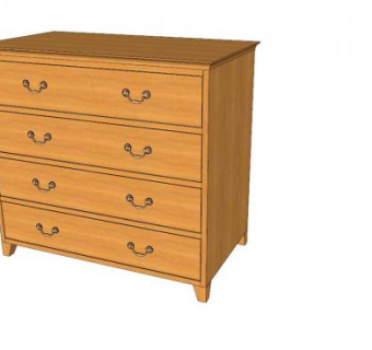 小型抽屉柜SU模型下载_sketchup草图大师SKP模型