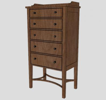 卧室抽屉柜SU模型下载_sketchup草图大师SKP模型