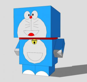 玩具哆啦a梦SU模型下载_sketchup草图大师SKP模型