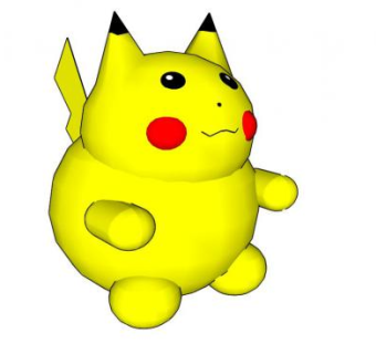 黄色皮卡丘SU模型下载_sketchup草图大师SKP模型