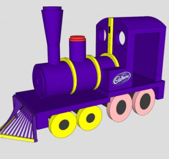 蒸汽火车玩具SU模型下载_sketchup草图大师SKP模型