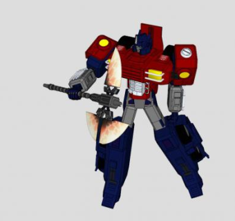 擎天柱玩具SU模型下载_sketchup草图大师SKP模型