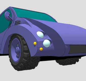 越野玩具车SU模型下载_sketchup草图大师SKP模型