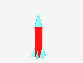 儿童玩具<em>火箭</em>SU模型下载_sketchup草图大师SKP模型