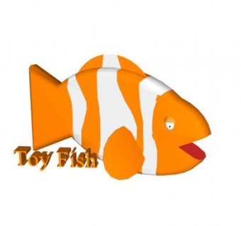 海底总动员玩具鱼SU模型下载_sketchup草图大师SKP模型