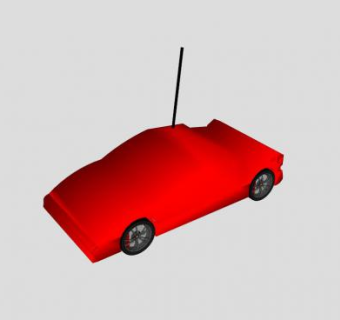 玩具车红色汽车SU模型下载_sketchup草图大师SKP模型