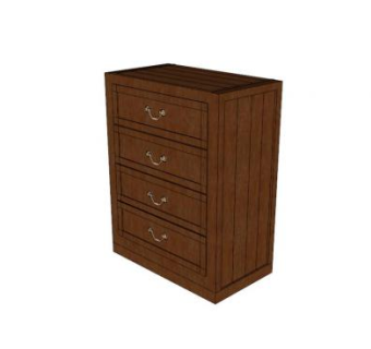 家具梳妆台SU模型下载_sketchup草图大师SKP模型