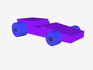 <em>紫色</em>玩具车SU模型下载_sketchup草图大师SKP模型