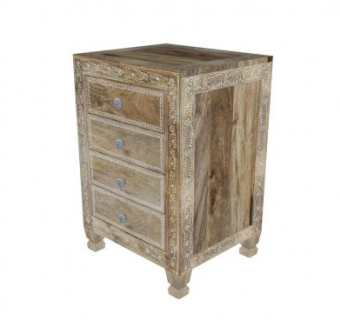 木芒果染色抽屉柜SU模型下载_sketchup草图大师SKP模型