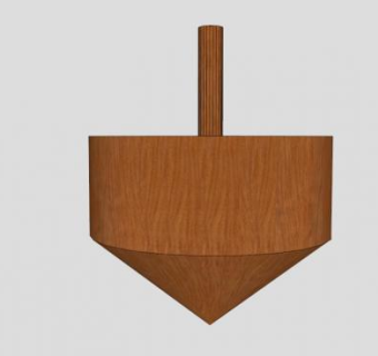 尖顶板陀螺玩具SU模型下载_sketchup草图大师SKP模型