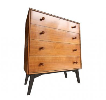 胡桃木抽屉柜SU模型下载_sketchup草图大师SKP模型