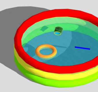 充气游泳池SU模型下载_sketchup草图大师SKP模型
