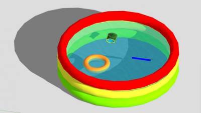 充气游泳池SU模型下载_sketchup草图大师SKP模型