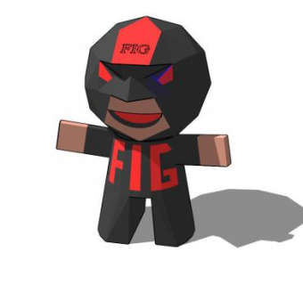 FIG标志吉祥物SU模型下载_sketchup草图大师SKP模型