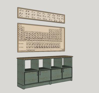 简约风格抽屉柜SU模型下载_sketchup草图大师SKP模型