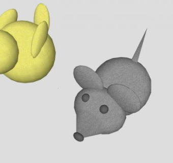 猫小鸡玩具SU模型下载_sketchup草图大师SKP模型