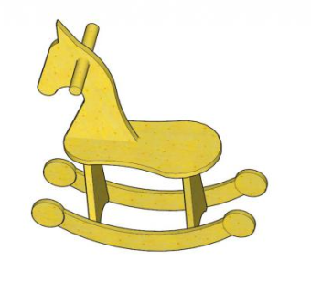 摇摆木马玩具SU模型下载_sketchup草图大师SKP模型