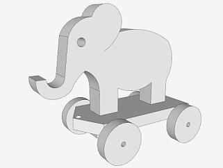 现代<em>大象</em>玩具SU模型下载_sketchup草图大师SKP模型