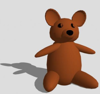 泰迪熊玩具SU模型下载_sketchup草图大师SKP模型