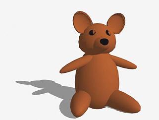 泰迪熊玩具SU模型下载_sketchup草图大师SKP模型
