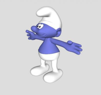 蓝精灵玩具SU模型下载_sketchup草图大师SKP模型