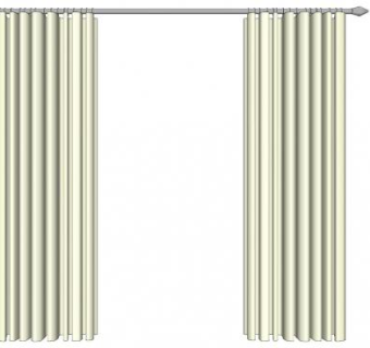 简约风格窗帘SU模型下载_sketchup草图大师SKP模型