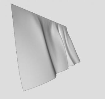 流动白色窗帘SU模型下载_sketchup草图大师SKP模型