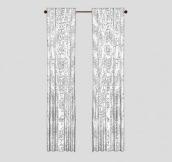 简欧花纹窗帘SU模型下载_sketchup草图大师SKP模型