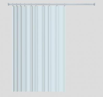 简约基本浴帘SU模型下载_sketchup草图大师SKP模型