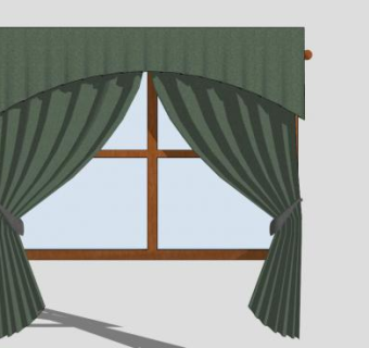 治疗窗窗帘SU模型下载_sketchup草图大师SKP模型