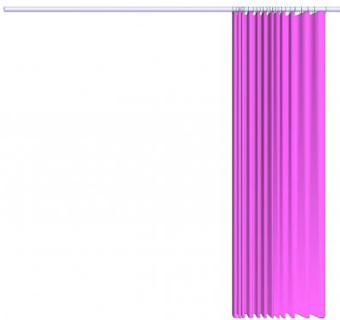 简约粉色窗帘SU模型下载_sketchup草图大师SKP模型