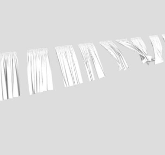 现代白色窗帘SU模型下载_sketchup草图大师SKP模型