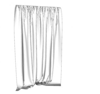 手提帘花纹窗帘SU模型下载_sketchup草图大师SKP模型