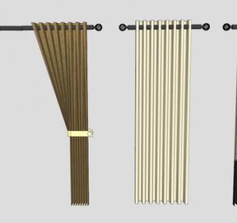 东南亚窗帘SU模型下载_sketchup草图大师SKP模型