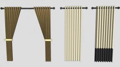 东南亚窗帘SU模型下载_sketchup草图大师SKP模型