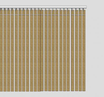 中式窗帘百叶窗SU模型下载_sketchup草图大师SKP模型