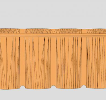 黄色罗马帘SU模型下载_sketchup草图大师SKP模型