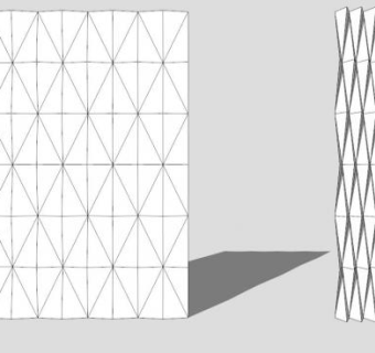 褶皱窗帘SU模型下载_sketchup草图大师SKP模型