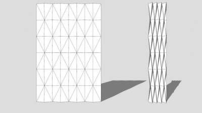 褶皱窗帘SU模型下载_sketchup草图大师SKP模型