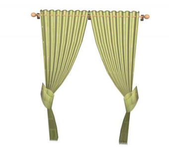 织物窗帘布SU模型下载_sketchup草图大师SKP模型