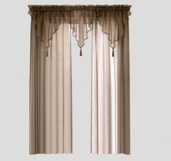 华丽蕾丝窗帘SU模型下载_sketchup草图大师SKP模型