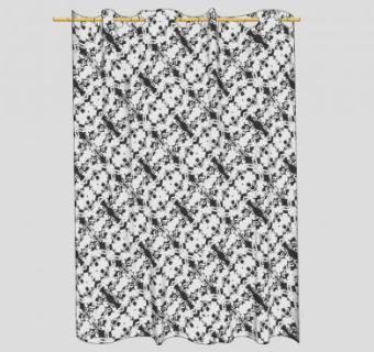 现代布窗帘SU模型下载_sketchup草图大师SKP模型