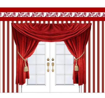 谢幕红色窗帘SU模型下载_sketchup草图大师SKP模型