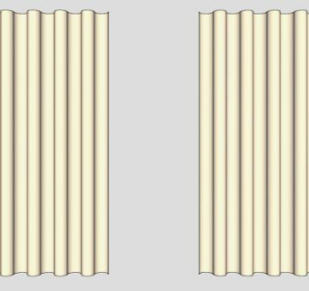 现代窗帘波浪形SU模型下载_sketchup草图大师SKP模型